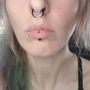 Steel Hollow Petal Septum Cuff Customer Photo